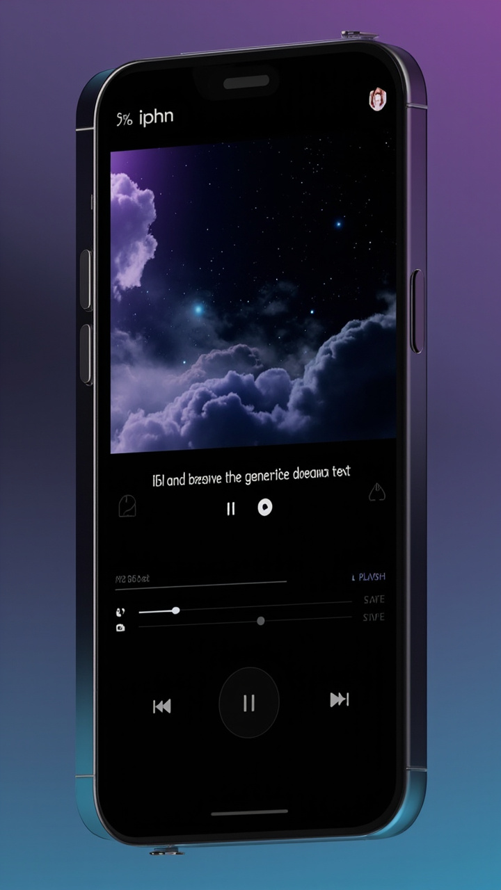 Dreamvio app — AI video generation screen showing a cinematic dream video being created